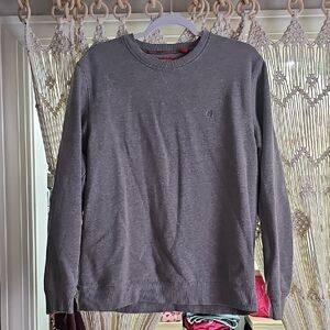 Izod Gray Sweatshirt with Red Accent